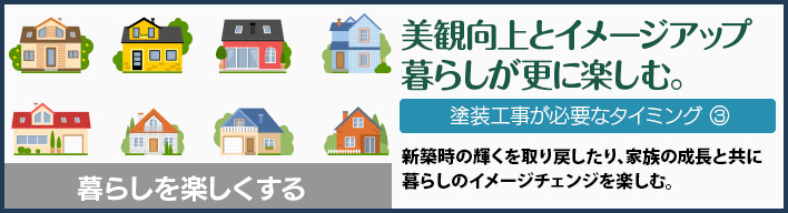 美観向上とイメージアップ 暮らしが更に楽しむ。